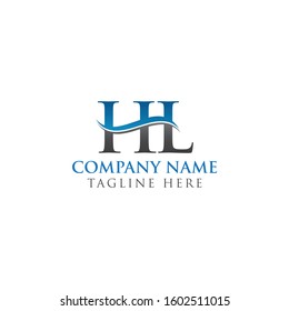 HL letter Type Logo Design vector Template. Letter HL logo Design