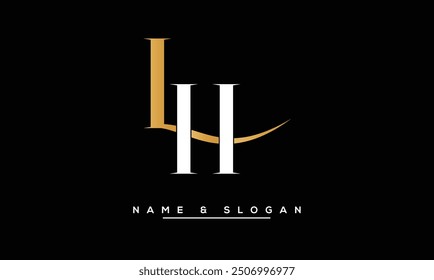 HL, LH Abstract Letters Logo Monogram