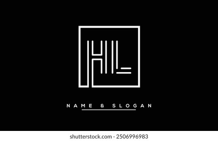 HL, LH Abstract Letters Logo Monogram