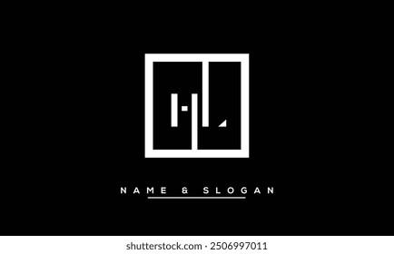 HL, LH Abstract Letters Logo Monogram