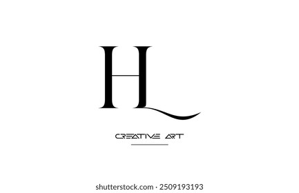 HL, LH, H, L letras abstratas monograma do logotipo