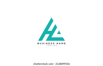 HL, LH, HE, EH, Abstract initial monogram letter alphabet logo design