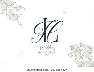 HL LH Initial Wedding Logo Monogram