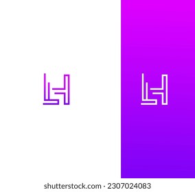 HL, LH letter modern branding logo