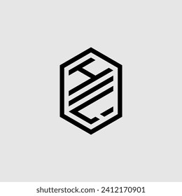 HL line geometric monogram with high quality professional design that will print well