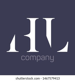HL logo design. Company logo. Monogram. Letters H and L.