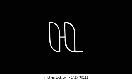 HL logo design template vector illustration