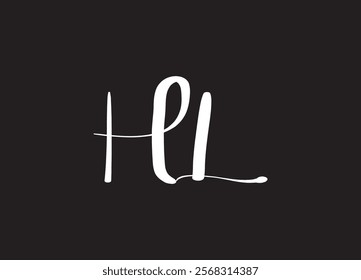 HL Logo Design Template Vector Graphic Branding Element.
