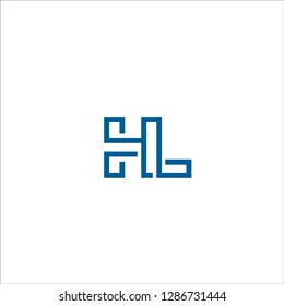 HL logo initial letter design template vector