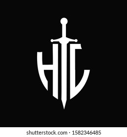 HL logo with shield shape and sword