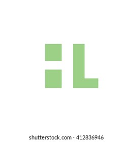 HL Logo. Vector Graphic Branding Letter Element. White Background