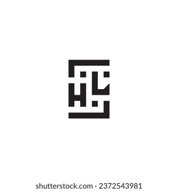 HL square concept retro logo in high quality professional design that will print well across any print media