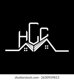 HLC Real State logo design, HLC logotipo simples e moderno. HLC design de alfabeto luxuoso  