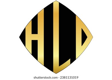 HLD, HL, LD, logo. Abstract initial monogram letter alphabet logo design