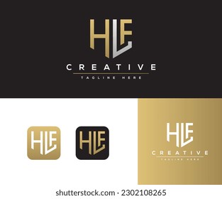 HLF initials creative monogram logo design. Luxury and minimal brand identity design. 