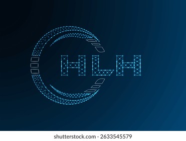 Diseño de Vector de logotipo de letra de polietileno baja HLH. HLH diseño de logotipo de poliéster inferior. 