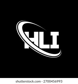 Logotipo de HLI. Carta HLI. Diseño de logotipo de letra HLI. Logotipo de HLI inicial enlazado con el círculo y el logotipo del monograma en mayúsculas. Tipografía HLI para tecnología, negocio y marca inmobiliaria.