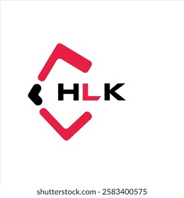 HLK creative minimalist letter logo. HLK unique vector initials alphabet letter logo design
