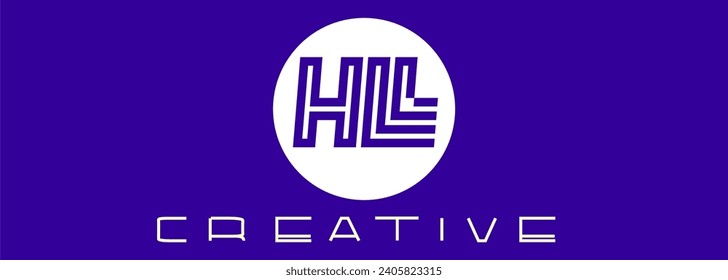 HLL logo monogram initial majesty abstract creative icon vector template