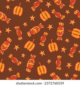 Hlloween pattern. Can be printed on any material: package, merch, fabric, home.