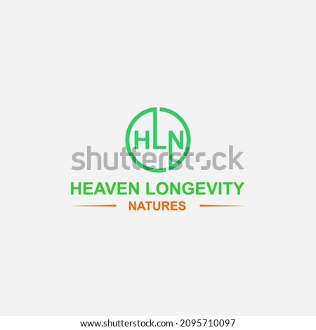 HLN initial illustration logo design