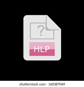 Hlp file icon vector