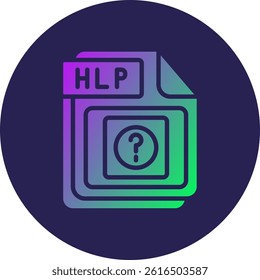 HLP Glyph Circle Gradient Icon