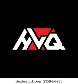HLQ triangle letter logo design with triangle shape. HLQ triangle logo design monogram. HLQ triangle vector logo template with red color. HLQ triangular logo Simple, Elegant, and Luxurious design.