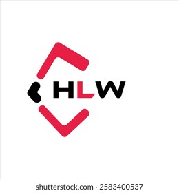 HLW creative minimalist letter logo. HLW unique vector initials alphabet letter logo design
