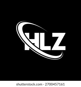 Logotipo de HLZ. Carta HLZ. Diseño de logotipo de letra HLZ. Logotipo HLZ de las iniciales enlazado con el círculo y el logotipo del monograma en mayúsculas. Tipografía HLZ para tecnología, negocio y marca inmobiliaria.