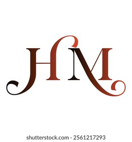 hm abstract alphabet wordmark icon emblem symbol business logo design