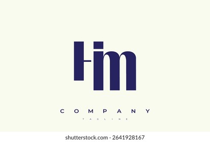 HM Abstract Geometric Logo Design. Modern and elegant logo design with simplistic typography elements, showcasing branding excellence.