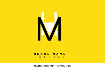 HM Alphabet letters Initials Monogram logo MH, H and M