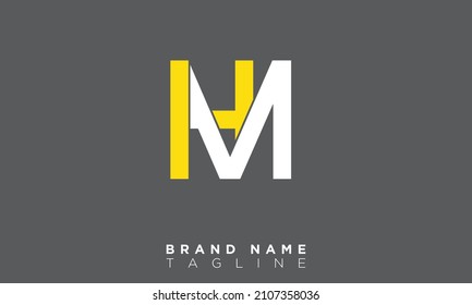 HM Alphabet letters Initials Monogram logo MH, H and M