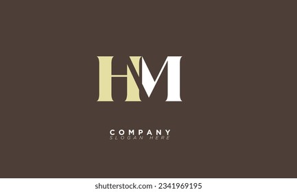 HM Alphabet letters Initials Monogram logo MH, H and M