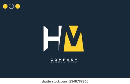 HM Alphabet letters Initials Monogram logo MH, H and M