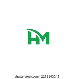 HM Firmenname Anfangsbuchstaben Monogramm. HM-Symbol.			