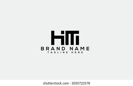 HM h m modern creative alphabet letter logo icon template 