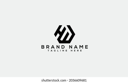 HM h m modern creative alphabet letter logo icon template 