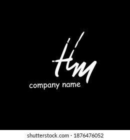 Hm handwritten logo for identity