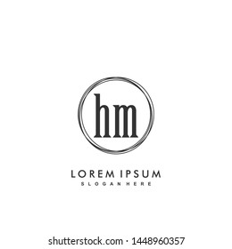 HM Initial beauty monogram logo vector
