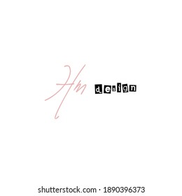 Monograma inicial de belleza de escritura a mano