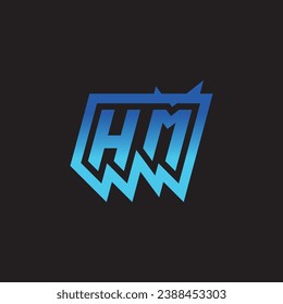 HM initial inspiration logo design esport and gaming clan ideas