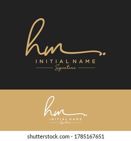 HM Initial letter handwriting and signature logo.