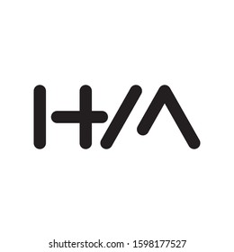 HM initial letter logo template vector icon design