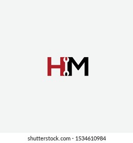 HM initial letters maintenance logo vector