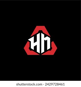 HM logotipo inicial concepto moderno y futurista para la exportación o el logotipo del juego