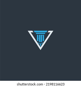 HM initial monogram for lawfirm logo ideas with creative polygon style design