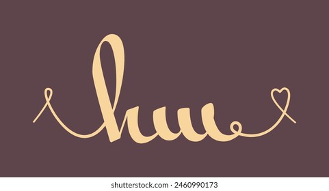 HM initial wedding monogram calligraphy vector illustration. Hand drawn lettering h and m love logo design for valentines day poster, greeting card, photo album, banner print or tattoo.