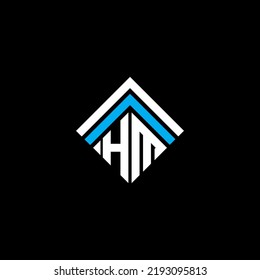 HM letter logo creative design with vector graphic, HM simple and modern logo.
